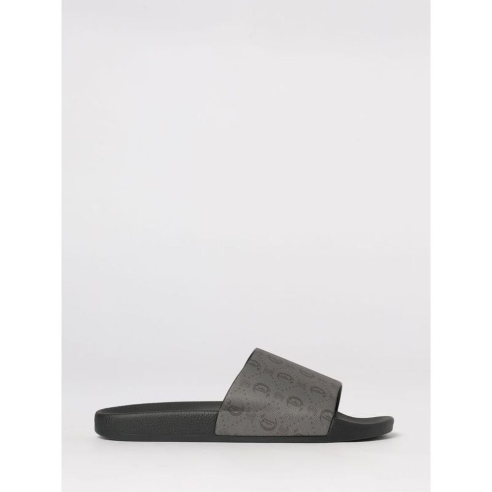 Just Cavalli Men Rubber Sliders With Printed Logo Just Cavalli